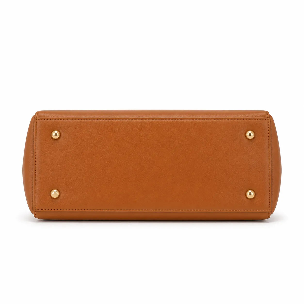 Elegant Brown Classic Tote Handbag for Women with Shoulder Strap