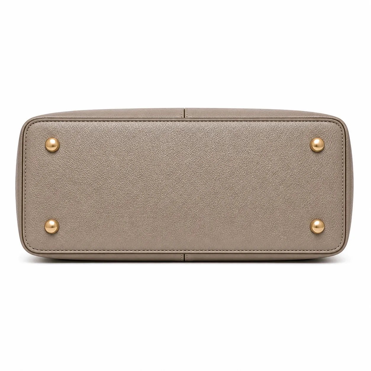 Elara Elegant Taupe Leather Handbag with Shoulder Strap for Women