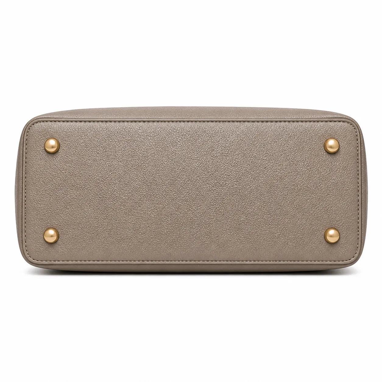 Elara Premium Taupe Top Handle Handbag with Shoulder Strap